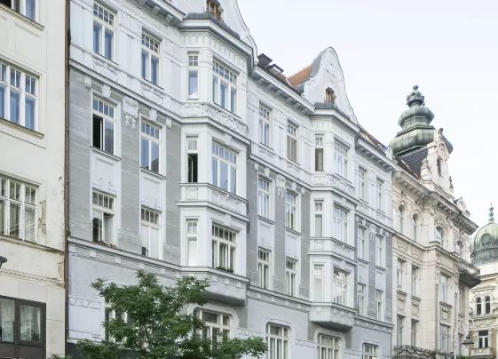 Skupina nájemních domů Adolfa Bachera a Karla Pětníka. Foto: Tomáš Souček